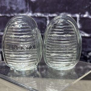 Antique Hendryx Clear Glass Bird Feeder/Waterer